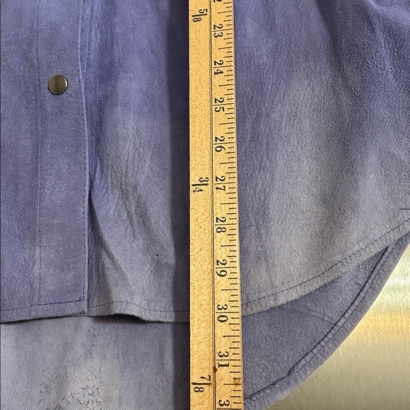 Vtg 80/90s Lillie Rubin purple suede snakeskin trimmed pant set sz 12 flawed - Picture 10 of 16